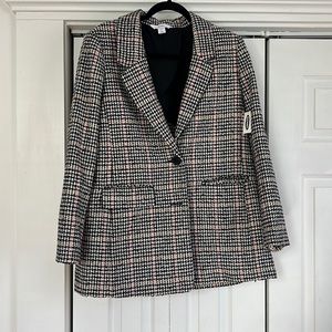 Old Navy Oversized Soft-Brushed Patterned Blazer Jacket
